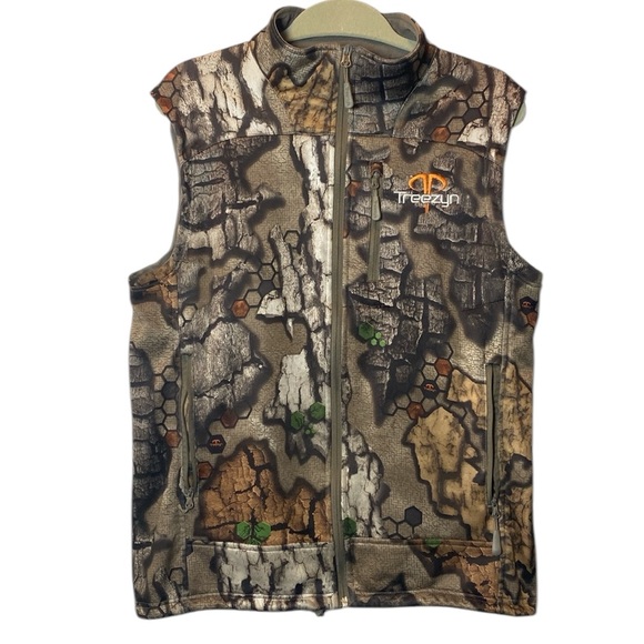 Treezyn Camo Vest Men’s Medium Late Seezyn Gen2 Full Zip Pockets Hunting Outdoor - Picture 1 of 15